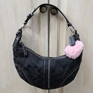 Coach Y2K Singature Soho Hobo Shoulder Bag Black 10074